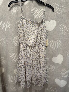 Liberty Love Cream Floral Sundress with Lavender Print